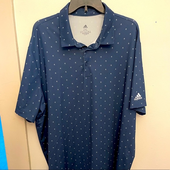 Adidas blue premium golf polo. 2xl. Never worn! - Picture 1 of 2